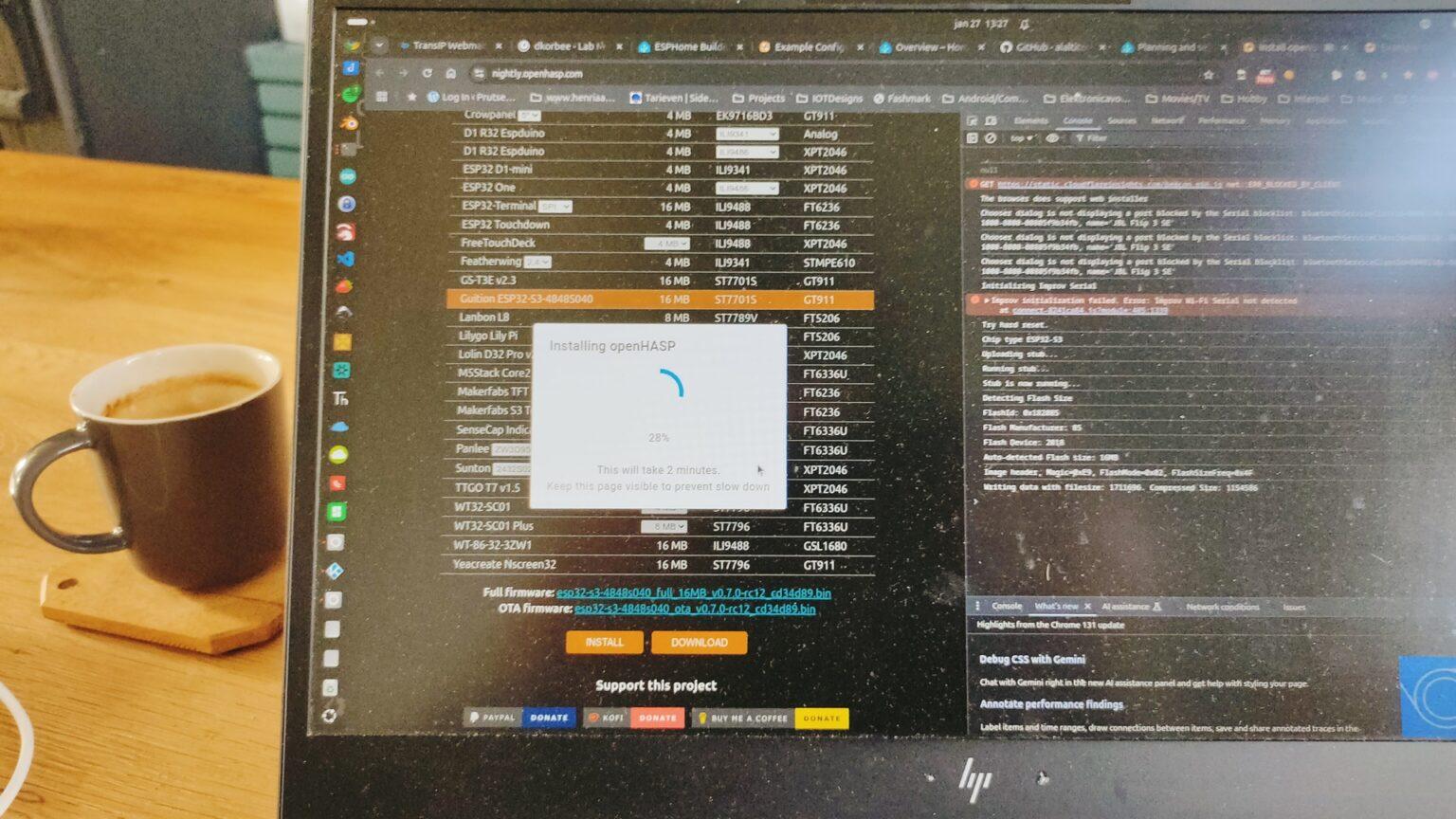 Openhasp Home Assistant with Openhasp and cheap display using LGVL. | Prutser